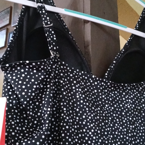 St John's Bay Bikini Polkadot Tummy Control Top - Picture 6 of 6